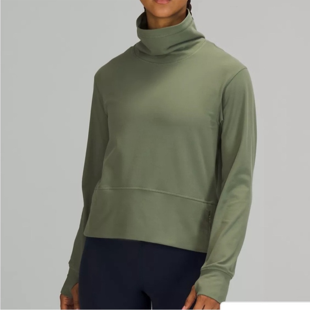 Lululemon Ready to Rulu Pullover Olive Green Size 8